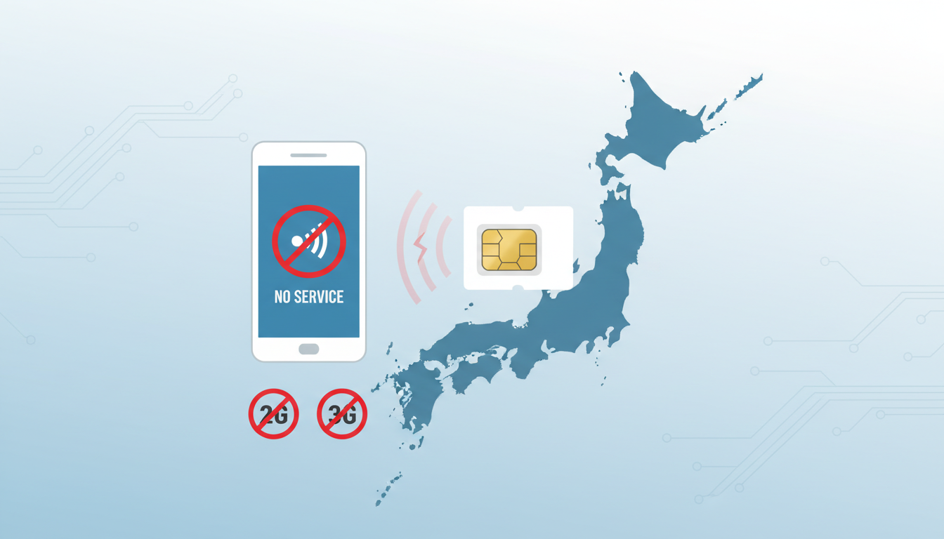 中国电信卡在日本突然没有信号了