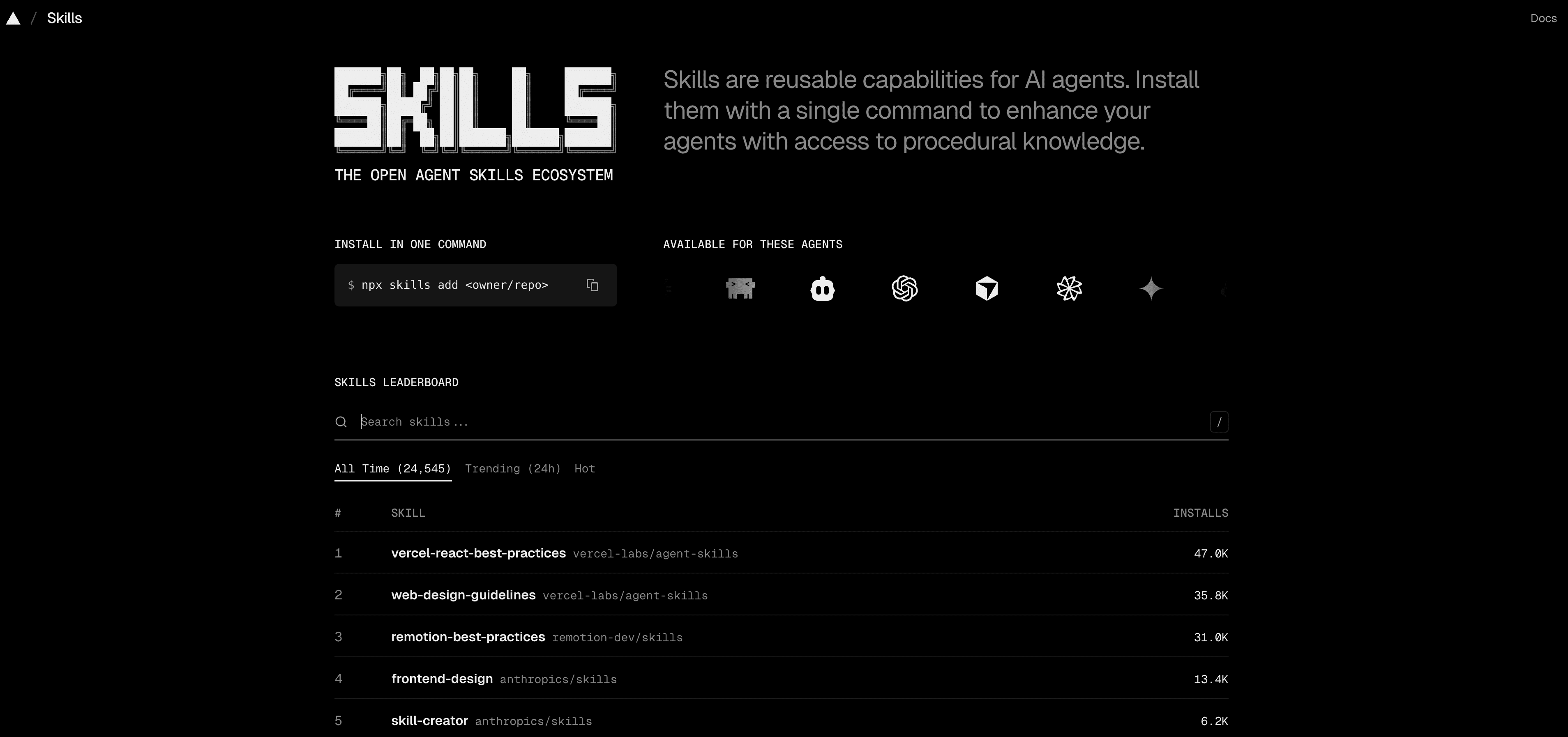 Agent Skills 市场指南:为 AI 助手寻找合适的工具 Agent Skills 市场指南:为 AI 助手寻找合适的工具