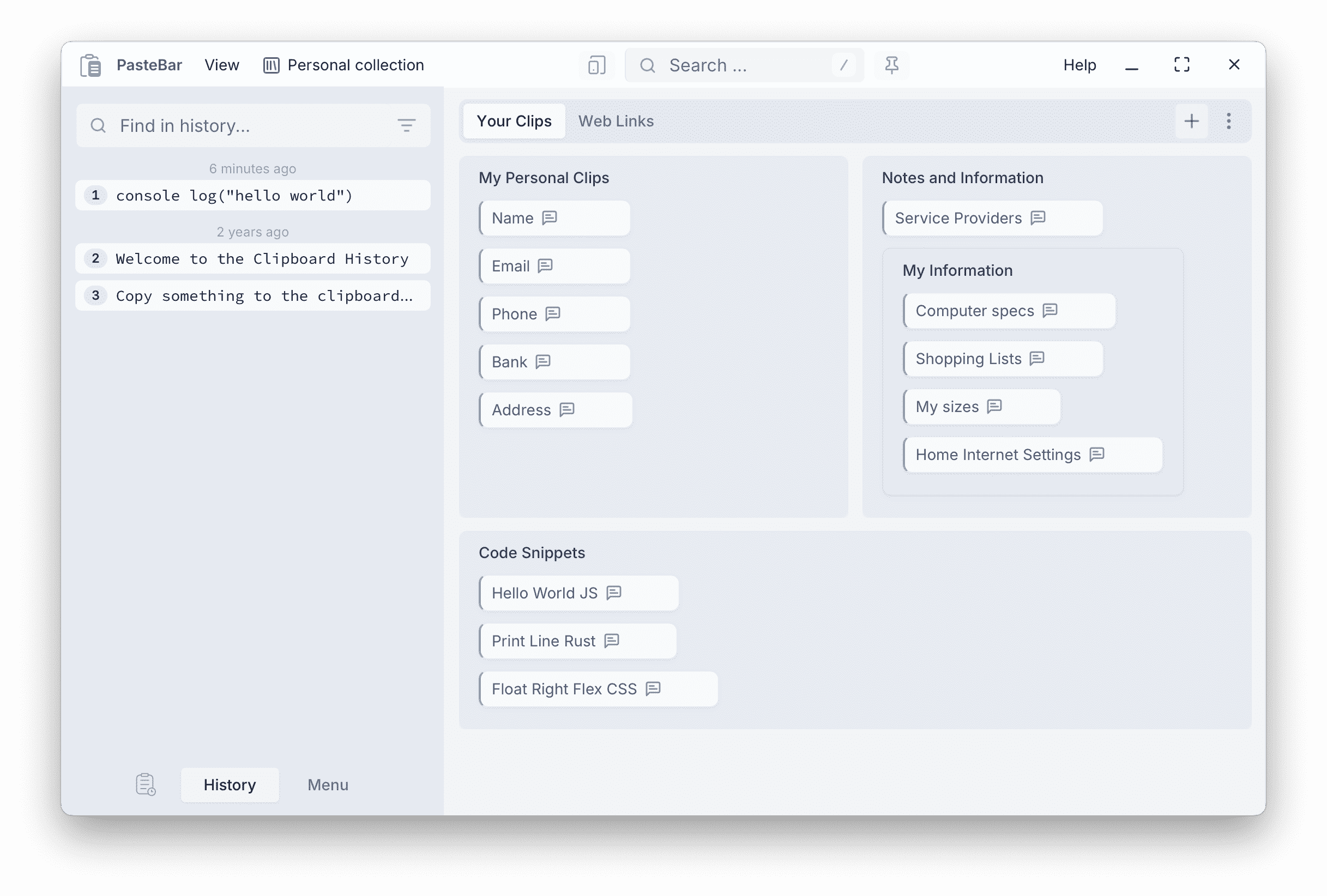 PasteBar：一款值得尝试的开源剪贴板管理工具